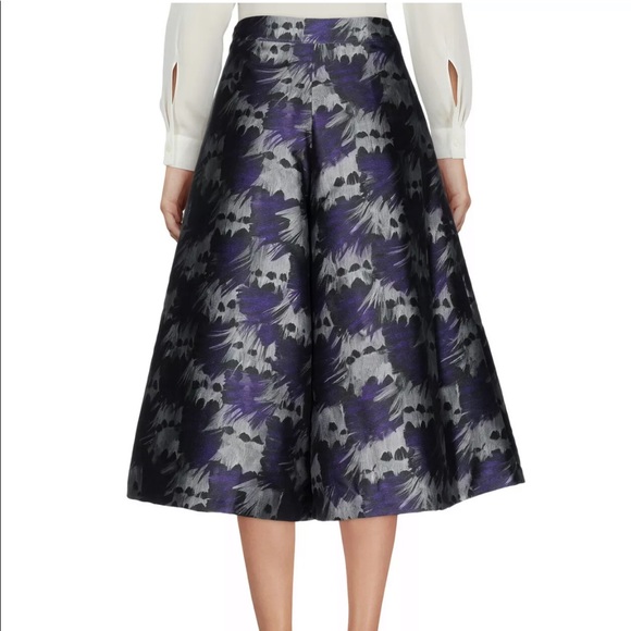 Satin Flared Capri Trousers Zip Side Made in Italy - Picture 3 of 7